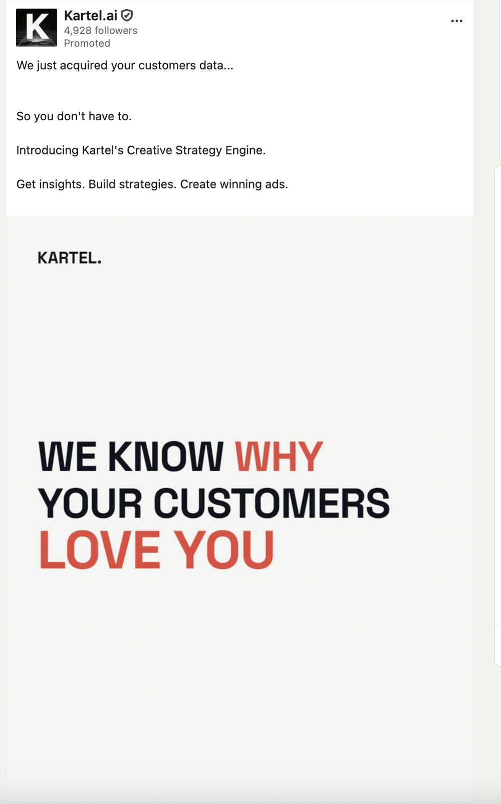 Creative Strategy Engine launch ad