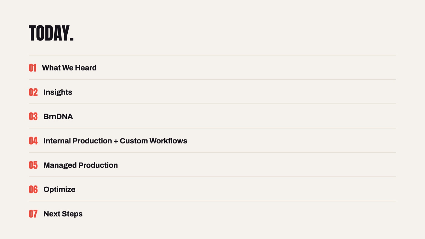 Kartel platform deck: the agenda