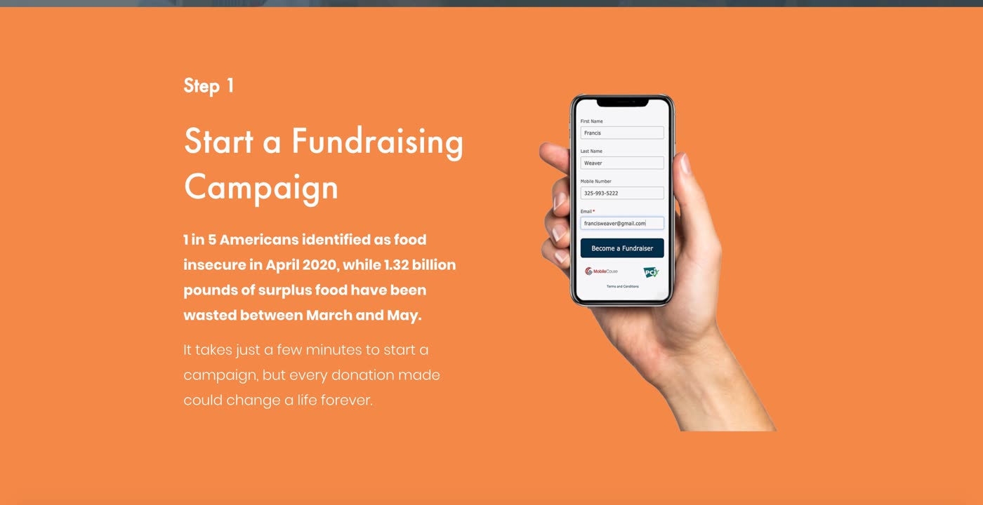 Step 1: start a fundraising campaign
