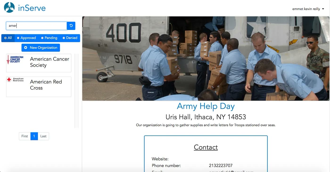Inserve nonprofit discovery