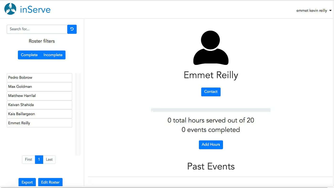 Inserve volunteer profile